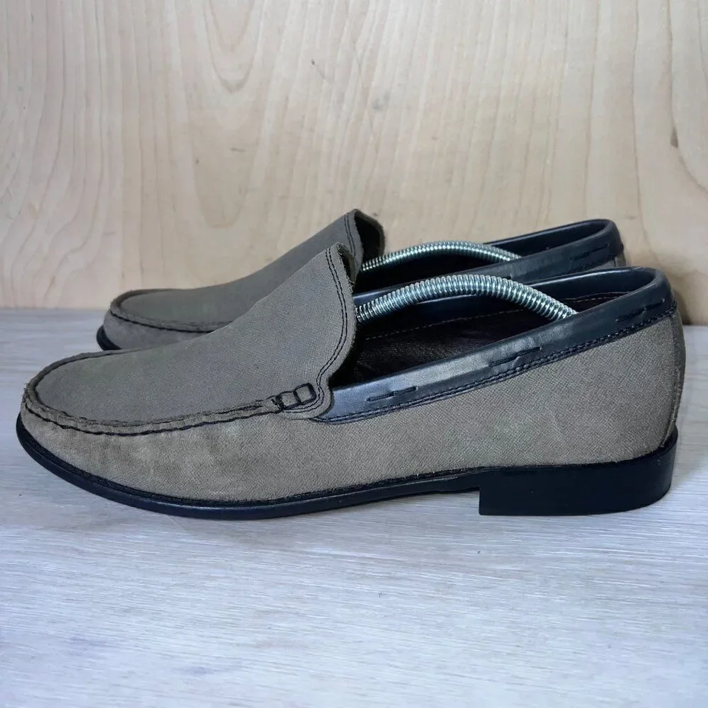 John Varvatos USA Star Slip-on Loafers‎ Brown / Grey Suede 7475 Men's 10M